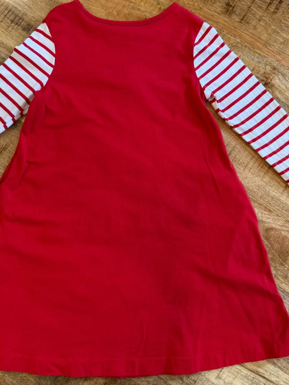 Mini Boden girls Christmas tree appliqué dress